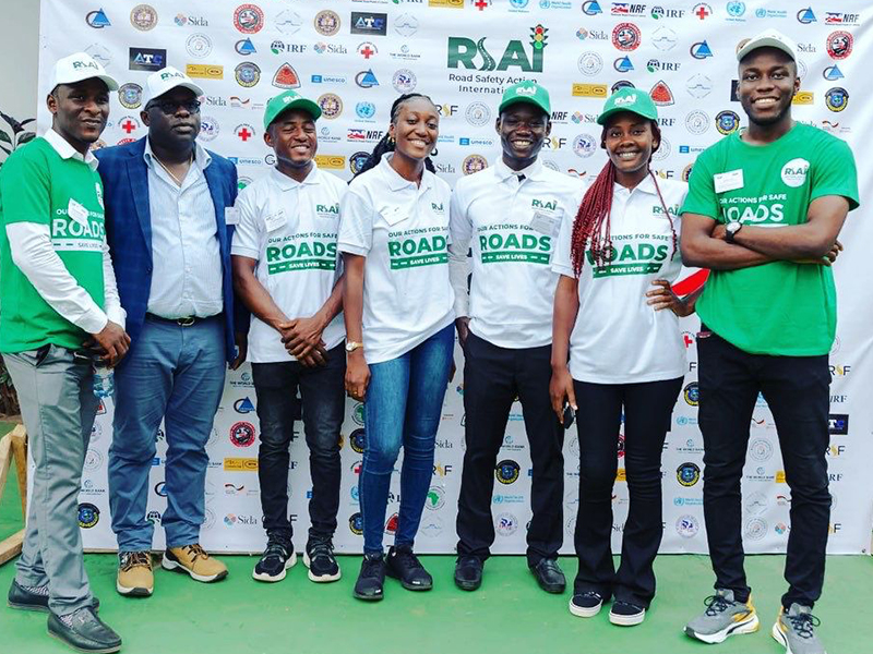 RSAI Team, Left to Right, Benedict, Cosmas, Jacob Wrochelle, Emmanuel, Patience, and Abraham Varnie