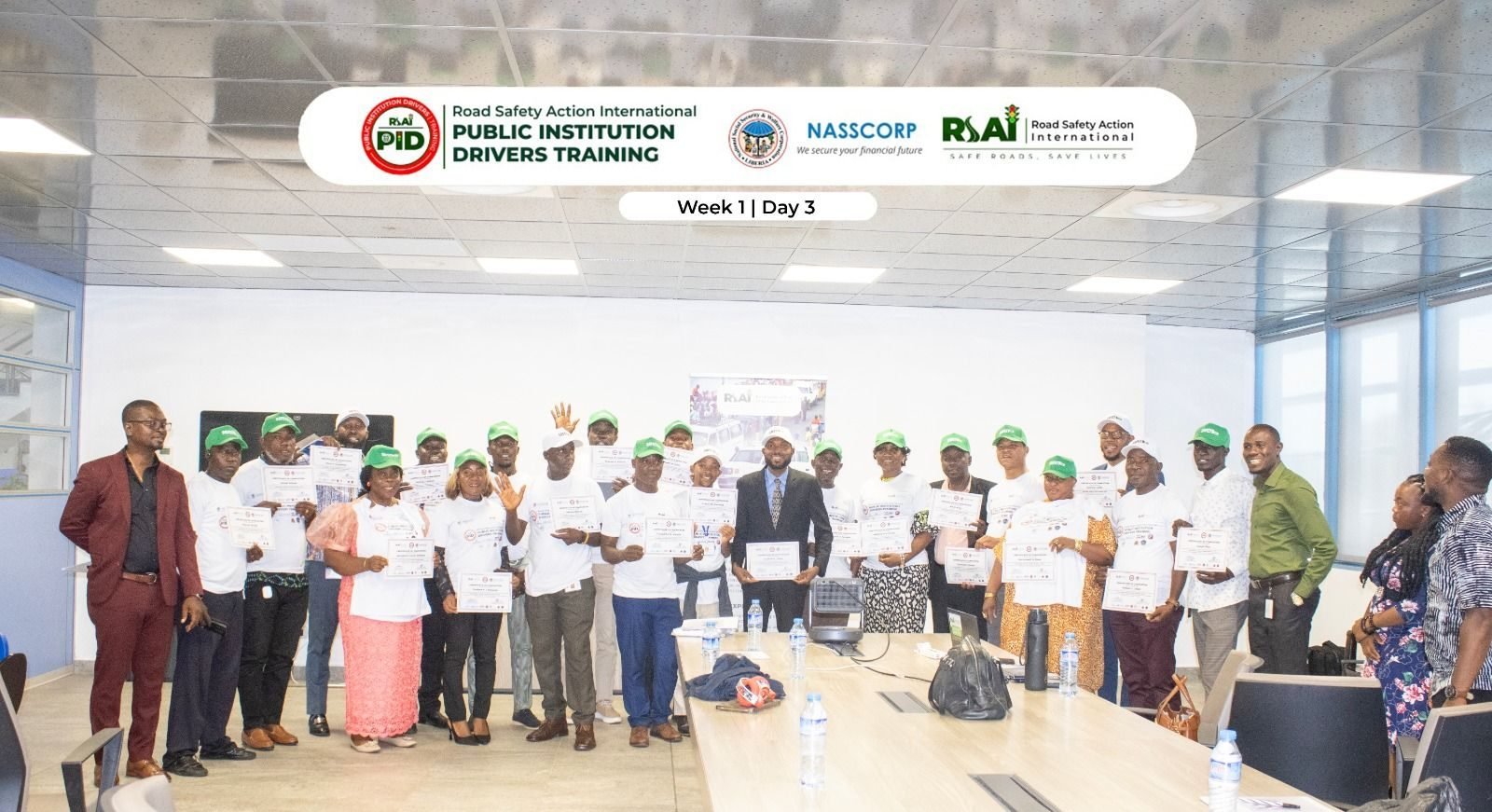 the first batch with their certificates of completion