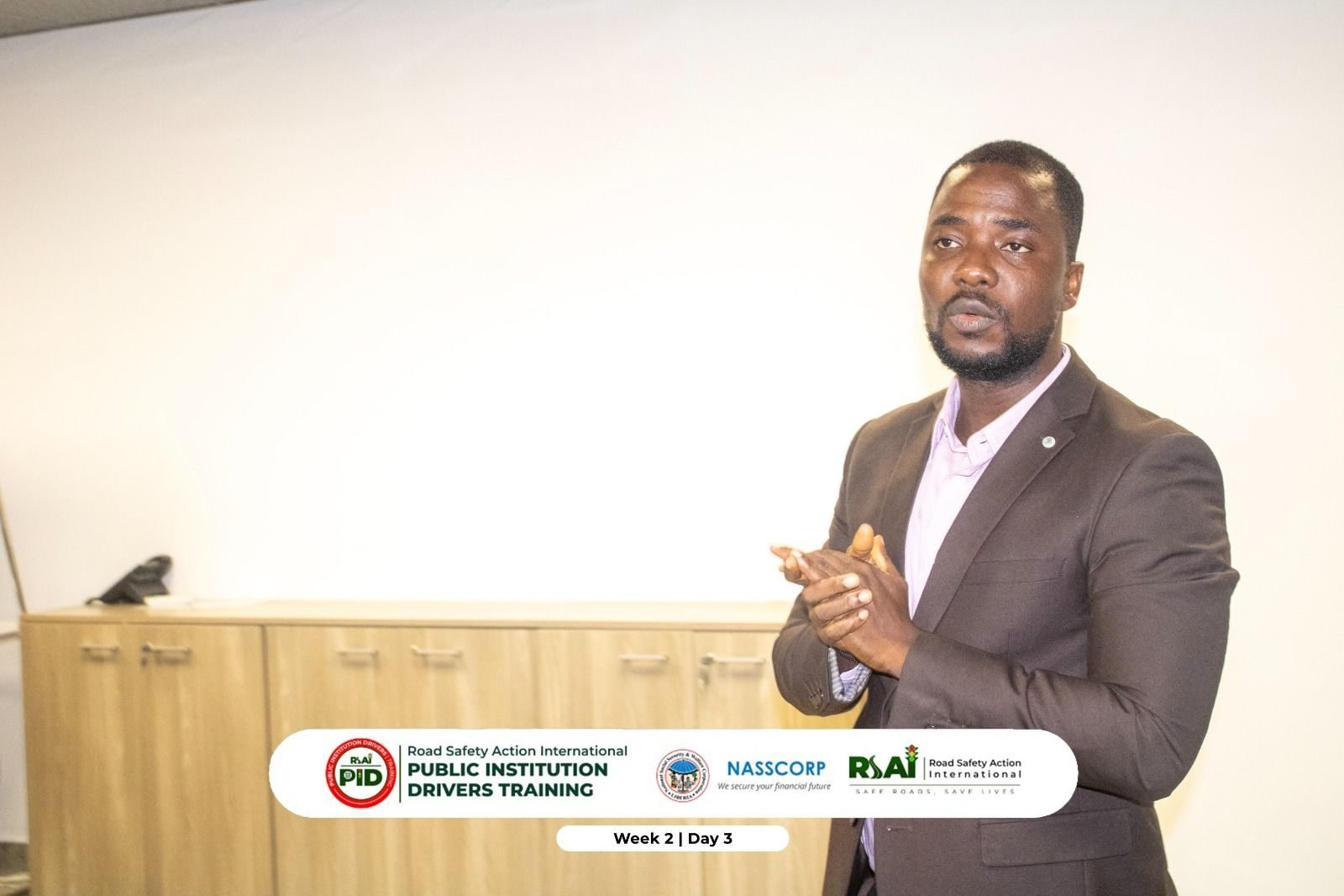 a facilitator addresses participants