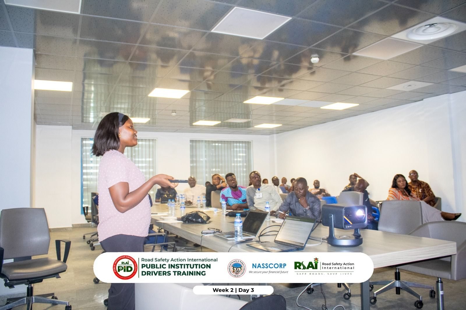 a facilitator presents to the second batch