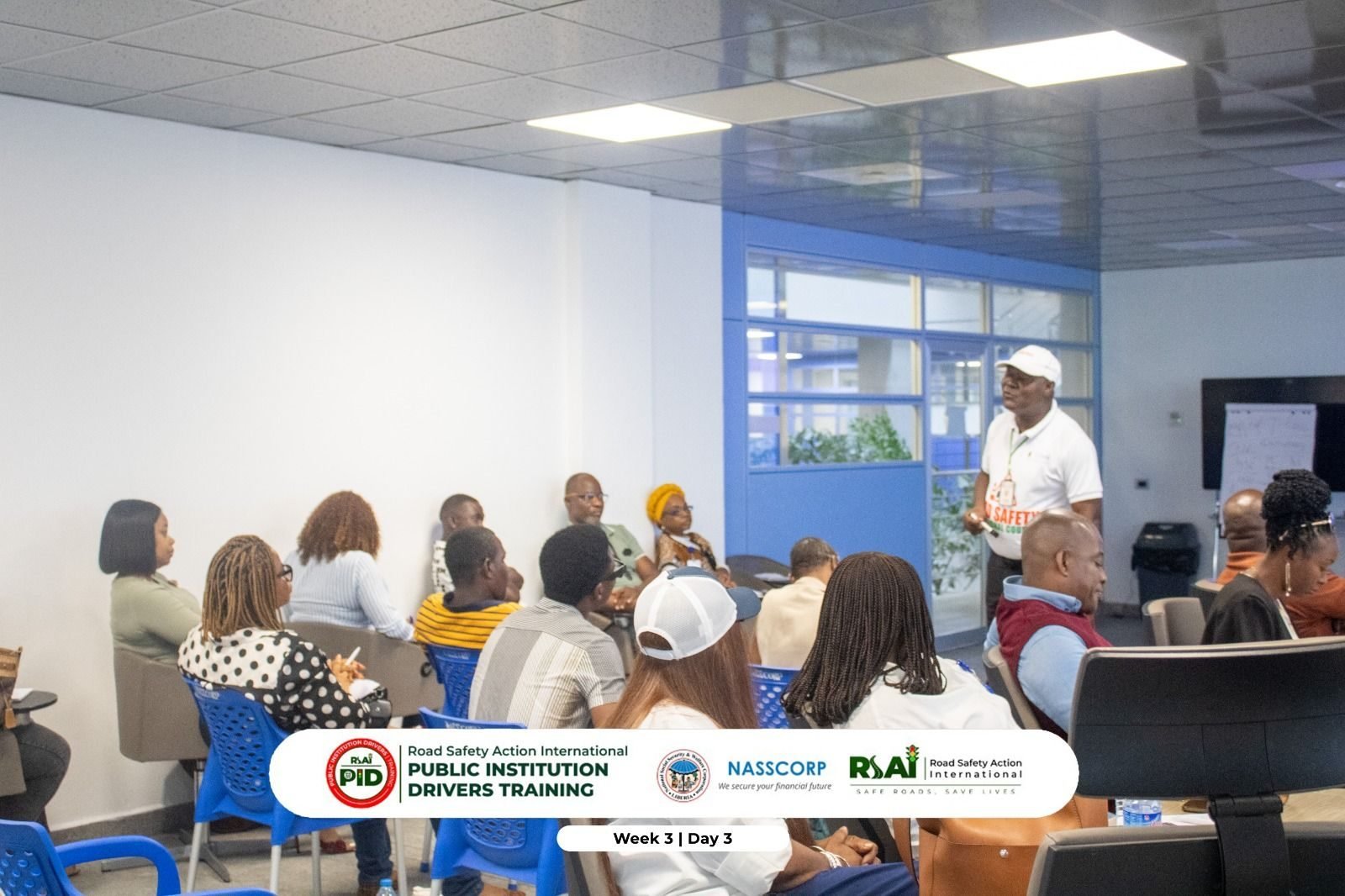 a facilitator leads the final session of the third batch
