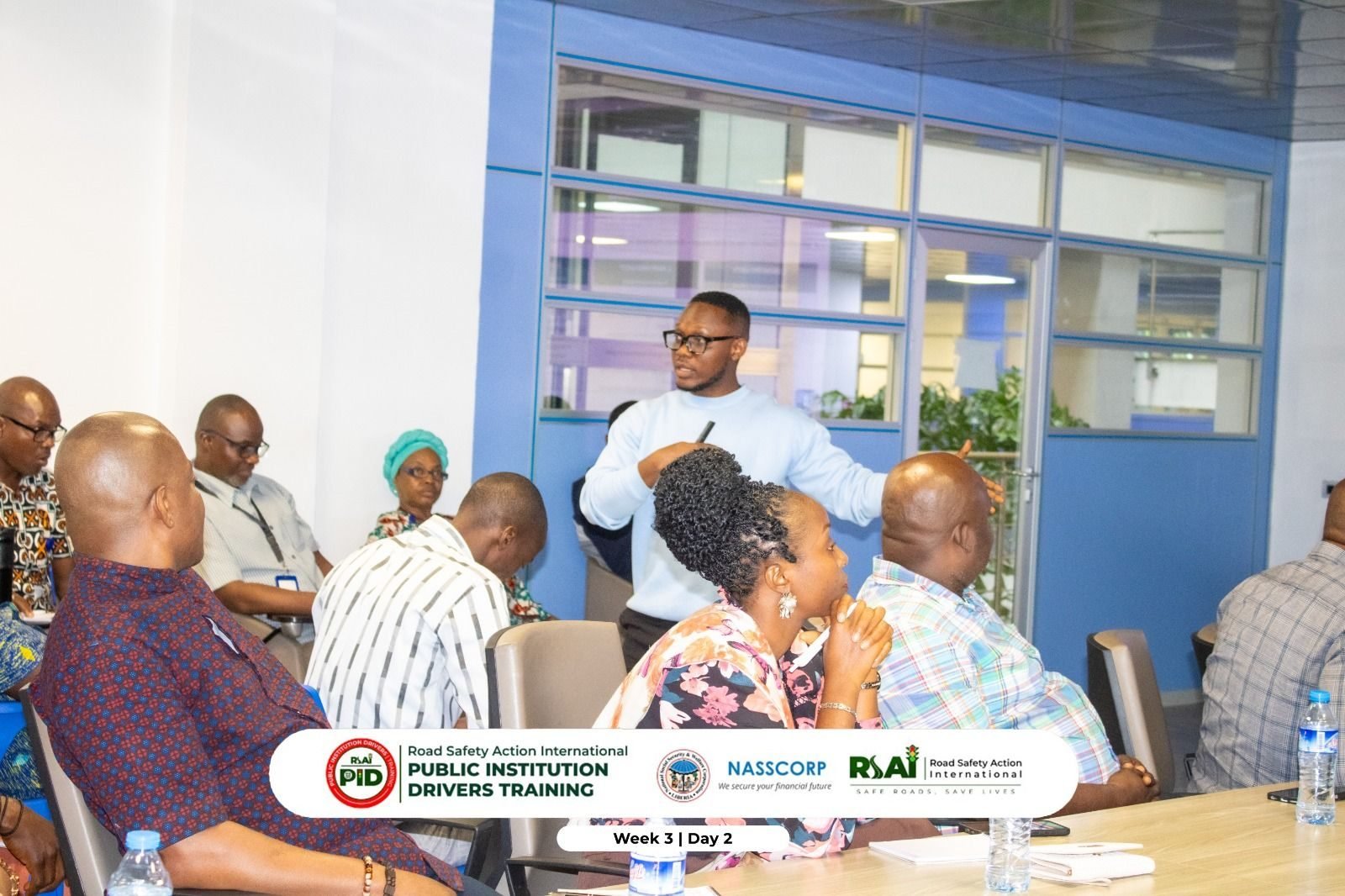 a facilitator works through a scenario with participants